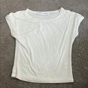 White Fitted Cap Sleeve T-Shirt